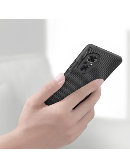 Nillkin Textured Case tvirtas sustiprintas dėklas su gelio rėmu ir nailonine nugara, skirtas Honor 50 SE juodai Nillkin Textured Case tvirtas sustiprintas dėklas su gelio rėmu ir nailonine nugara, skirtas Honor 50 SE juodai
