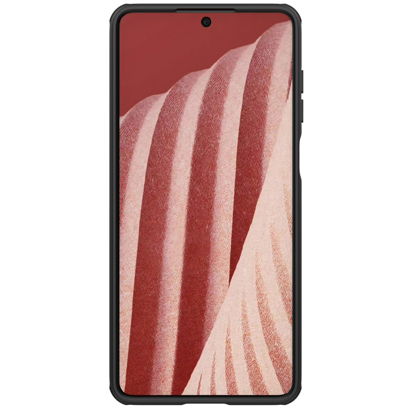 Nillkin Super Frosted Shield Pro patvarus dėklo dangtelis, skirtas Samsung Galaxy A73 juodas