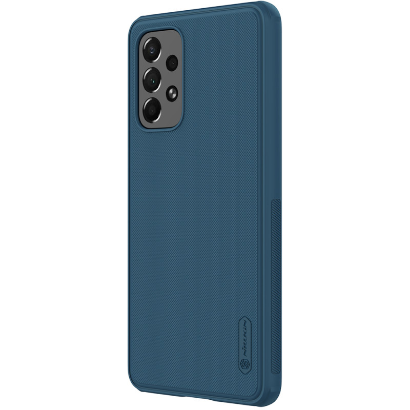 Nillkin Super Frosted Shield Pro patvarus dėklo dangtelis, skirtas Samsung Galaxy A73 mėlynas