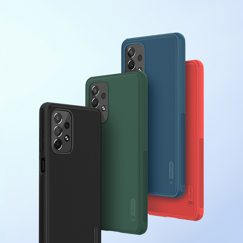 Nillkin Super Frosted Shield Pro patvarus dėklo dangtelis, skirtas Samsung Galaxy A73 mėlynas