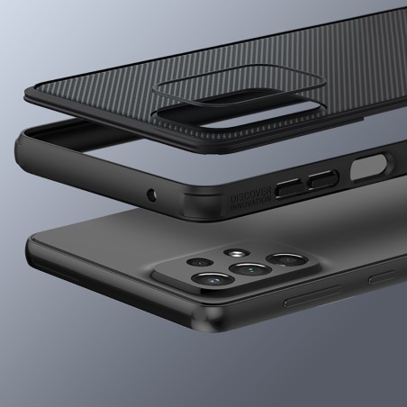 Nillkin Super Frosted Shield Pro patvarus dėklo dangtelis, skirtas Samsung Galaxy A73 raudonas