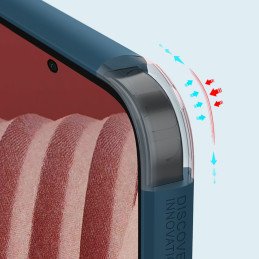Nillkin Super Frosted Shield Pro patvarus dėklo dangtelis, skirtas Samsung Galaxy A73 raudonas