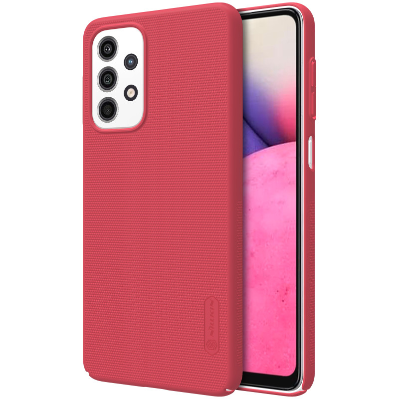 Nillkin Super Frosted Shield sustiprintas dėklo dangtelis, skirtas Samsung Galaxy A33 5G raudonas