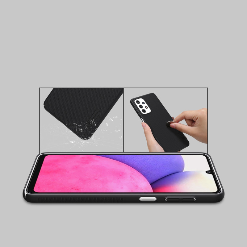 Nillkin Super Frosted Shield sustiprintas dėklo dangtelis, skirtas Samsung Galaxy A33 5G raudonas