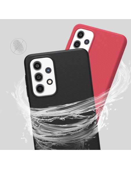 Nillkin Super Frosted Shield sustiprintas dėklo dangtelis, skirtas Samsung Galaxy A33 5G raudonas Nillkin Super Frosted Shield sustiprintas dėklo dangtelis, skirtas Samsung Galaxy A33 5G raudonas