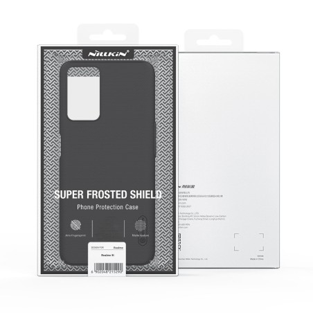 Nillkin Super Frosted Shield sustiprintas dėklo dangtelis, skirtas Realme 9i juodas Nillkin Super Frosted Shield sustiprintas dėklo dangtelis, skirtas Realme 9i juodas