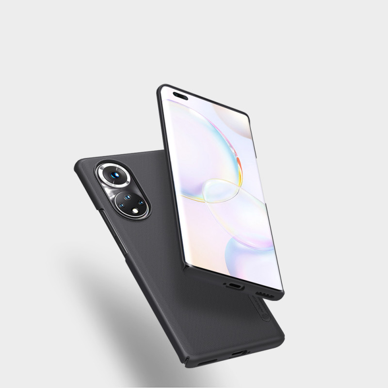 Nillkin Super Frosted Shield sustiprintas dėklo dangtelis, skirtas Honor 50 Pro juodas