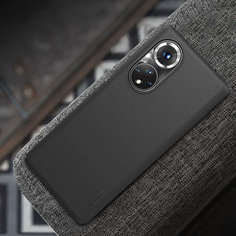 Nillkin Super Frosted Shield sustiprintas dėklo dangtelis, skirtas Honor 50 Pro juodas