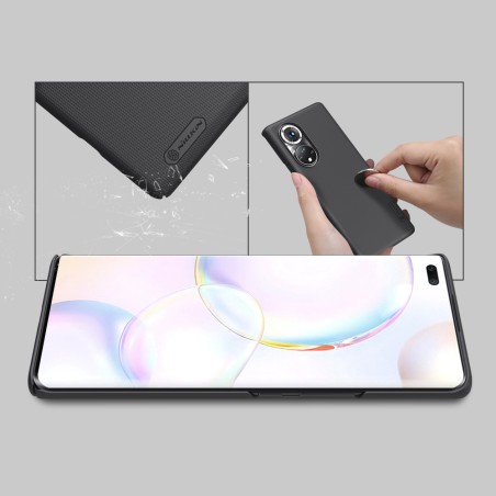 Nillkin Super Frosted Shield sustiprintas dėklo dangtelis, skirtas Honor 50 Pro juodas Nillkin Super Frosted Shield sustiprintas dėklo dangtelis, skirtas Honor 50 Pro juodas