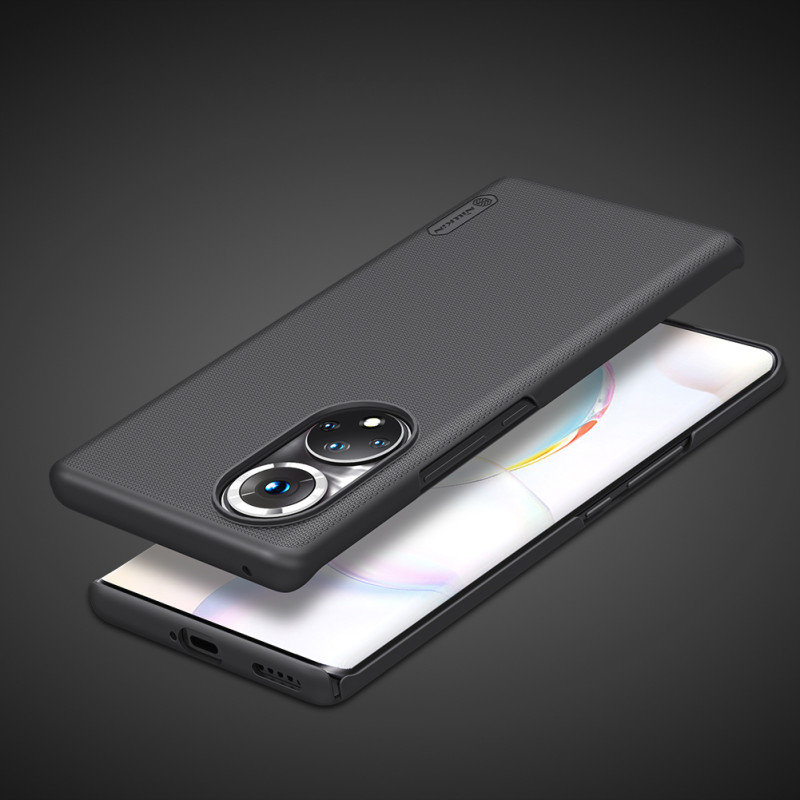 Nillkin Super Frosted Shield sustiprintas dėklo dangtelis, skirtas Honor 50 Pro juodas