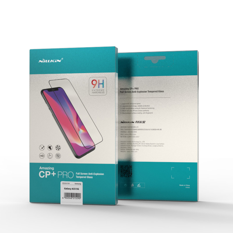 Nillkin CP+PRO itin plonas viso ekrano grūdintas stiklas su 0,2 mm rėmeliu 9H Samsung Galaxy A33 5G juodas
