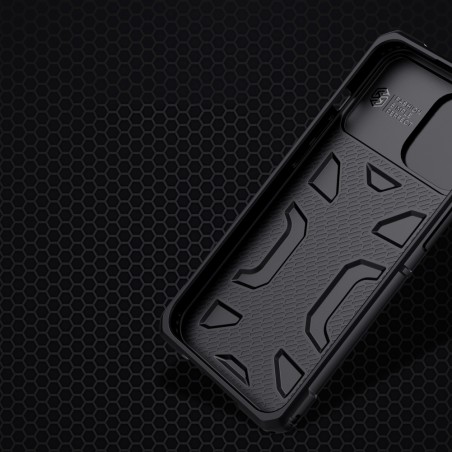 Nillkin Adventurer Case dėklas skirtas iPhone 13 Pro, šarvuotas dangtelis su fotoaparato dangteliu, juodas Nillkin Adventurer Case dėklas skirtas iPhone 13 Pro, šarvuotas dangtelis su fotoaparato dangteliu, juodas