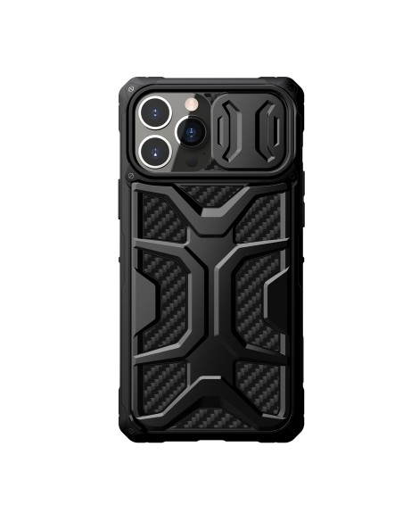 Nillkin Adventurer Case dėklas skirtas iPhone 13 Pro Max šarvuotas dangtelis su fotoaparato dangteliu juodas