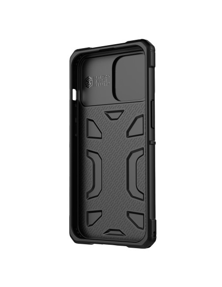 Nillkin Adventurer Case dėklas skirtas iPhone 13 Pro Max šarvuotas dangtelis su fotoaparato dangteliu juodas