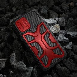 Nillkin Adventurer Case dėklas skirtas iPhone 13 Pro Max šarvuotas dangtelis su fotoaparato dangteliu juodas