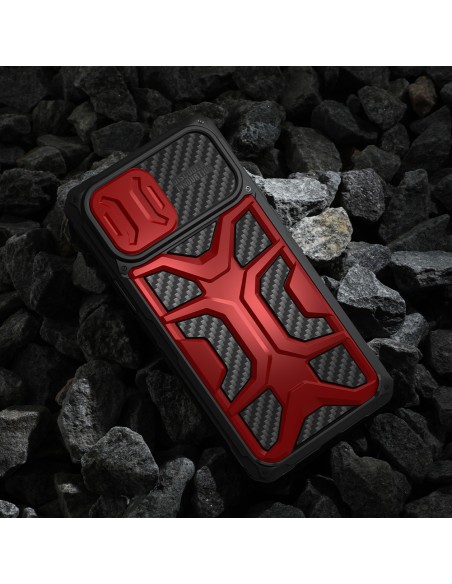 Nillkin Adventurer Case dėklas skirtas iPhone 13 Pro Max šarvuotas dangtelis su fotoaparato dangteliu juodas