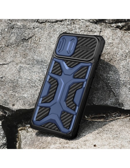 Nillkin Adventurer Case dėklas skirtas iPhone 13 Pro Max šarvuotas dangtelis su fotoaparato dangteliu juodas