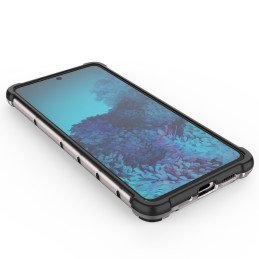 Korinis šarvuotas dėklas su gelio rėmeliu, skirtas Samsung Galaxy A73 juodas