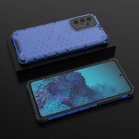 Korinis šarvuotas dėklas su gelio rėmeliu, skirtas Samsung Galaxy A73 mėlynai Korinis šarvuotas dėklas su gelio rėmeliu, skirtas Samsung Galaxy A73 mėlynai