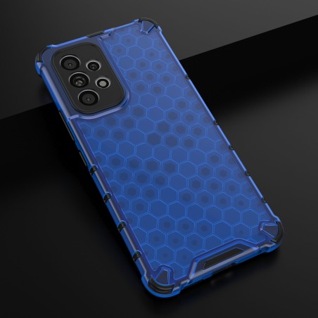 Korinis šarvuotas dėklas su gelio rėmeliu, skirtas Samsung Galaxy A73 mėlynai Korinis šarvuotas dėklas su gelio rėmeliu, skirtas Samsung Galaxy A73 mėlynai