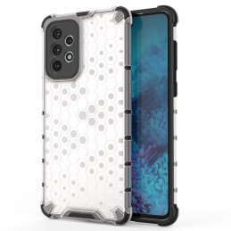Korinis šarvuotas dėklas su gelio rėmeliu, skirtas Samsung Galaxy A73 skaidrus