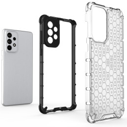 Korinis šarvuotas dėklas su gelio rėmeliu, skirtas Samsung Galaxy A73 skaidrus