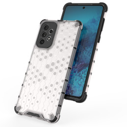 Korinis šarvuotas dėklas su gelio rėmeliu, skirtas Samsung Galaxy A73 skaidrus