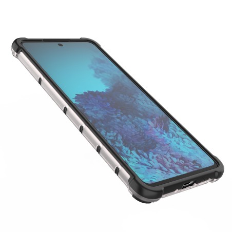 Korinis šarvuotas dėklas su gelio rėmeliu, skirtas Samsung Galaxy A73 skaidrus