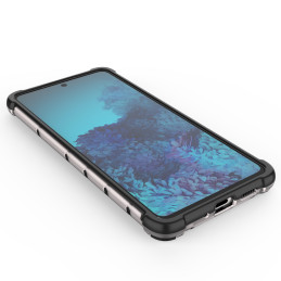 Korinis šarvuotas dėklas su gelio rėmeliu, skirtas Samsung Galaxy A73 skaidrus