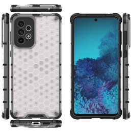 Korinis šarvuotas dėklas su gelio rėmeliu, skirtas Samsung Galaxy A73 skaidrus