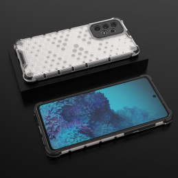 Korinis šarvuotas dėklas su gelio rėmeliu, skirtas Samsung Galaxy A73 skaidrus