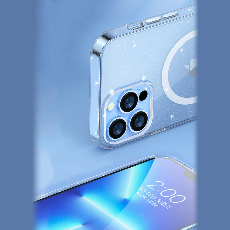 „Kingxbar PQY Elegant“ serijos magnetinis dėklas, skirtas „iPhone 13 Pro“ korpuso dangteliui, baltas (suderinamas su „Ma...