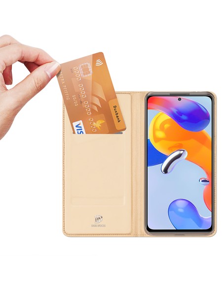 Dux Ducis Skin Pro dėklo atverčiamas dangtelis Xiaomi Redmi Note 11 Pro 5G / 11 Pro Gold Dux Ducis Skin Pro dėklo atverčiamas dangtelis Xiaomi Redmi Note 11 Pro 5G / 11 Pro Gold