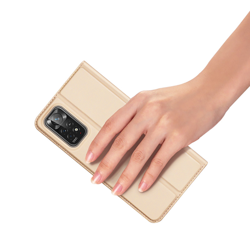 Dux Ducis Skin Pro dėklo atverčiamas dangtelis Xiaomi Redmi Note 11 Pro 5G / 11 Pro Gold