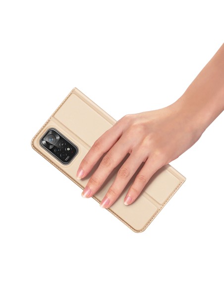 Dux Ducis Skin Pro dėklo atverčiamas dangtelis Xiaomi Redmi Note 11 Pro 5G / 11 Pro Gold Dux Ducis Skin Pro dėklo atverčiamas dangtelis Xiaomi Redmi Note 11 Pro 5G / 11 Pro Gold