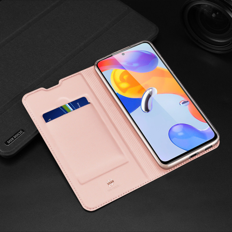 Dux Ducis Skin Pro dėklo atverčiamas dangtelis Xiaomi Redmi Note 11 Pro 5G / 11 Pro Gold