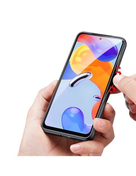 Dux Ducis Fino dėklo dangtelis padengtas nailono medžiaga Xiaomi Redmi Note 11 Pro 5G / 11 Pro juodas