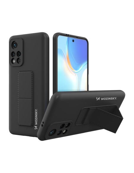 Wozinsky Kickstand Case silikoninis dėklas su stovo dangteliu, skirtas Xiaomi Redmi Note 11S / Note 11 Black Wozinsky Kickstand Case silikoninis dėklas su stovo dangteliu, skirtas Xiaomi Redmi Note 11S / Note 11 Black