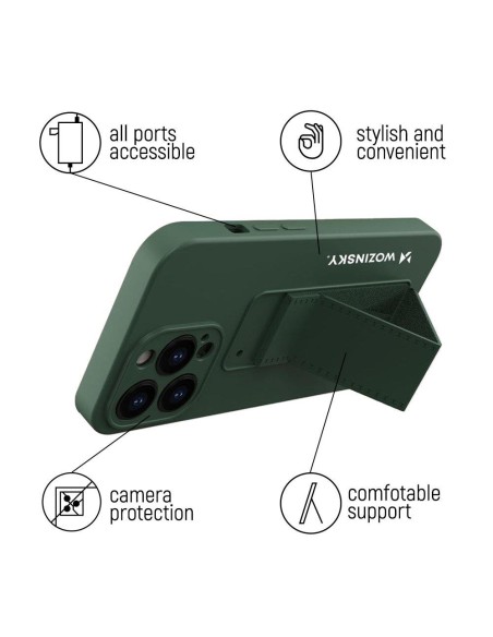 Wozinsky Kickstand Case silikoninis dėklas su stovo dangteliu, skirtas Xiaomi Redmi Note 11S / Note 11 Black Wozinsky Kickstand Case silikoninis dėklas su stovo dangteliu, skirtas Xiaomi Redmi Note 11S / Note 11 Black