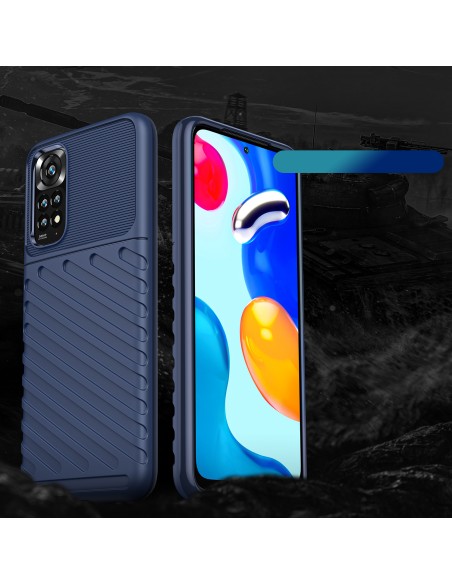 Thunder Case lankstus šarvuotas dėklo dangtelis, skirtas Xiaomi Redmi Note 11 Pro 5G / 11 Pro blue Thunder Case lankstus šarvuotas dėklo dangtelis, skirtas Xiaomi Redmi Note 11 Pro 5G / 11 Pro blue