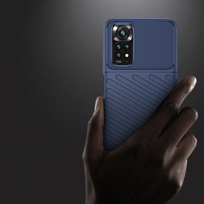 Thunder Case lankstus šarvuotas dėklo dangtelis, skirtas Xiaomi Redmi Note 11 Pro 5G / 11 Pro blue