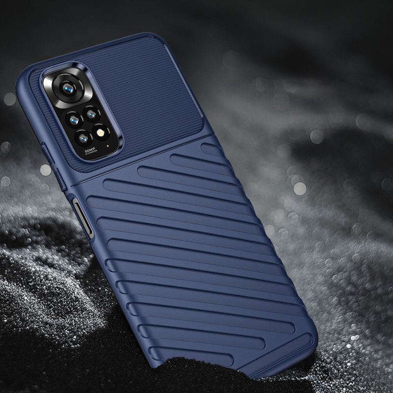 Thunder Case lankstus šarvuotas dėklo dangtelis, skirtas Xiaomi Redmi Note 11 Pro 5G / 11 Pro blue