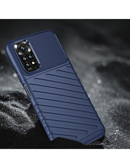 Thunder Case lankstus šarvuotas dėklo dangtelis, skirtas Xiaomi Redmi Note 11 Pro 5G / 11 Pro blue Thunder Case lankstus šarvuotas dėklo dangtelis, skirtas Xiaomi Redmi Note 11 Pro 5G / 11 Pro blue