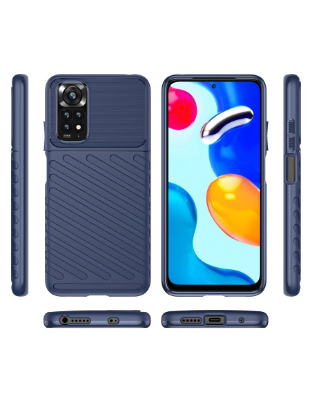 Thunder Case lankstus šarvuotas dėklo dangtelis, skirtas Xiaomi Redmi Note 11 Pro 5G / 11 Pro blue Thunder Case lankstus šarvuotas dėklo dangtelis, skirtas Xiaomi Redmi Note 11 Pro 5G / 11 Pro blue