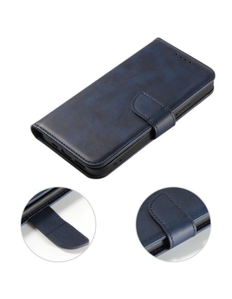 Magnet Case elegantiškas dėklas su atvartu ir stovo funkcija, skirta Xiaomi Redmi Note 11 Pro 5G / 11 Pro blue