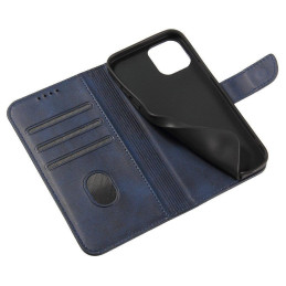 Magnet Case elegantiškas dėklas su atvartu ir stovo funkcija, skirta Xiaomi Redmi Note 11S / Note 11 mėlynai