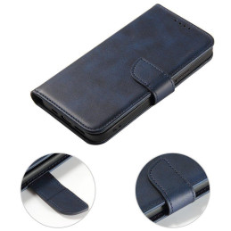 Magnet Case elegantiškas dėklas su atvartu ir stovo funkcija, skirta Xiaomi Redmi Note 11S / Note 11 mėlynai