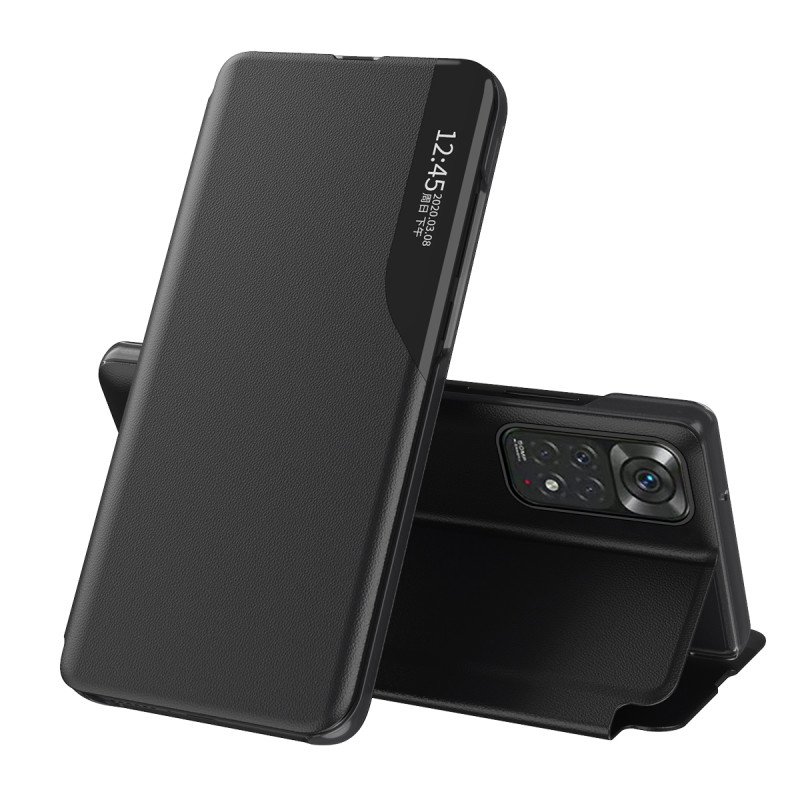 Eco Leather View Case elegantiškas dėklas su atvartu ir stovo funkcija, skirta Xiaomi Redmi Note 11 Pro+ 5G / 11 Pro 5G ...