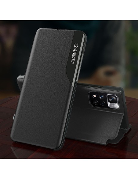Eco Leather View Case elegantiškas dėklas su atvartu ir stovo funkcija, skirta Xiaomi Redmi Note 11S / Note 11 mėlynai Eco Leather View Case elegantiškas dėklas su atvartu ir stovo funkcija, skirta Xiaomi Redmi Note 11S / Note 11 mėlynai