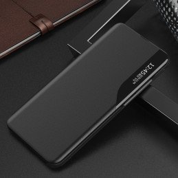 Eco Leather View Case elegantiškas dėklas su atvartu ir stovo funkcija, skirta Xiaomi Redmi Note 11S / Note 11 juodai